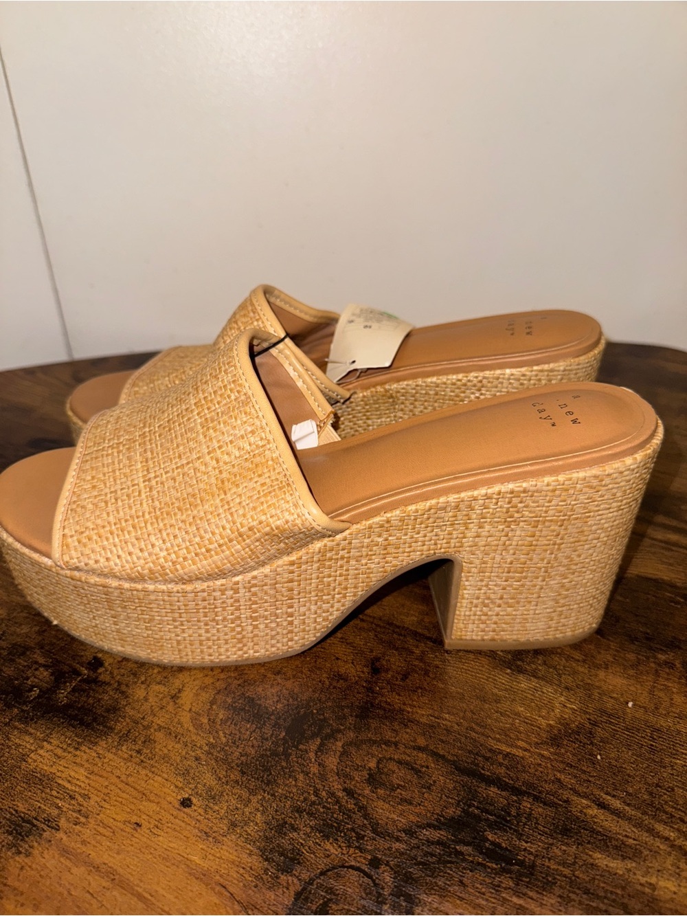 A New Day Women's Wedge Platform Sandals Size 10